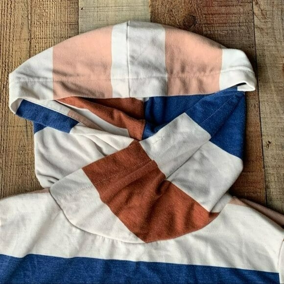 Fantastic Fawn women's size small striped long sleeve top with oversized hoodie - Picture 5 of 8